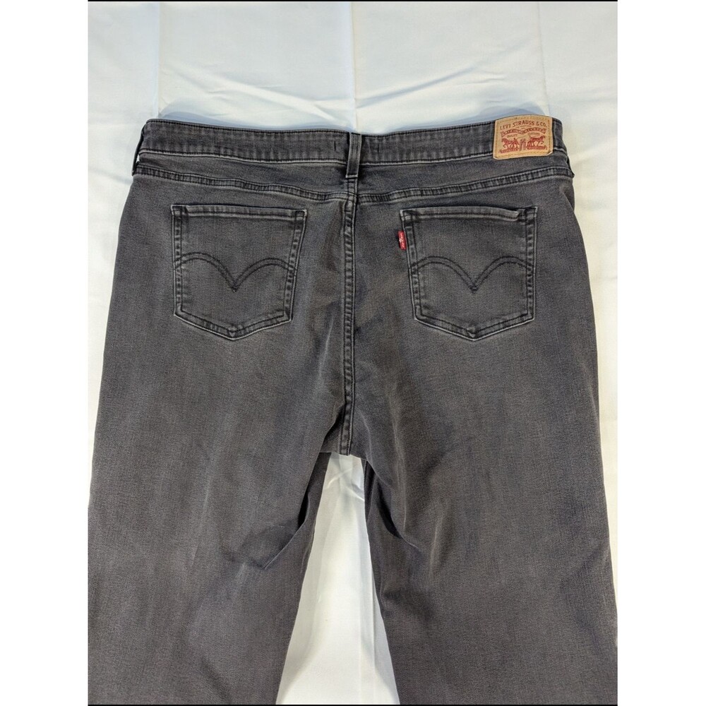 Levi's 414 Classic Straight Jeans Women's Plus Size 20W Washed Black Gray Denim